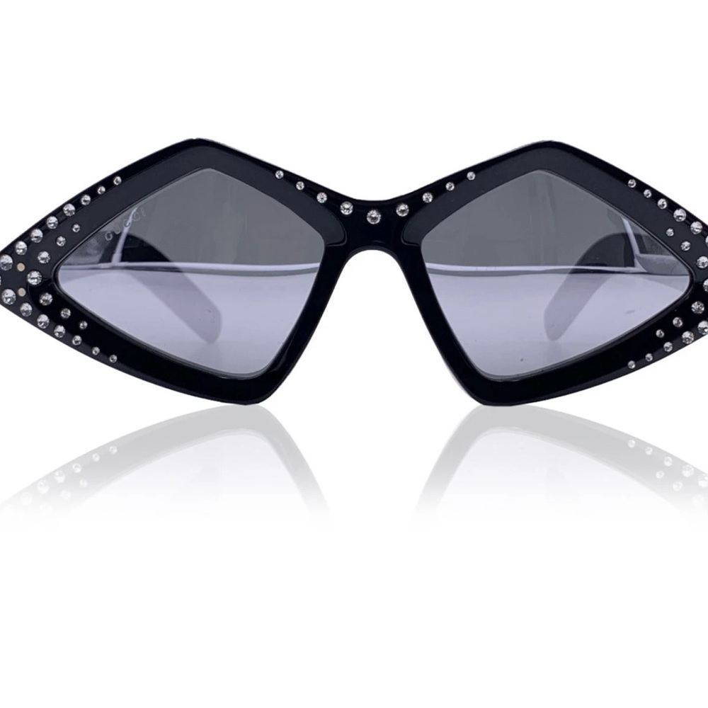 VERY RARE!  Gucci Black Acetate Rhinestones GG0496S 
Sunglasses 59/18 145mm